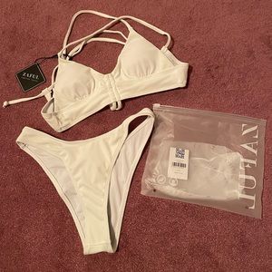 BRAND NEW never worn white two piece bathing suit